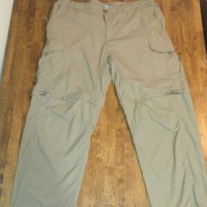 Columbia Convertible Zip TitaniumOmni-Dry Cargo Pants Tan XL Flaw